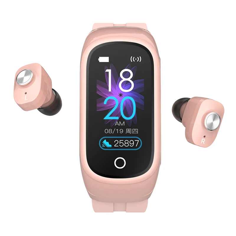 

Bluetooth наушники с двумя вызова smart watch band для красоты и здоровья трекер сна будильник Женская Браслет Для xiaomi huawei