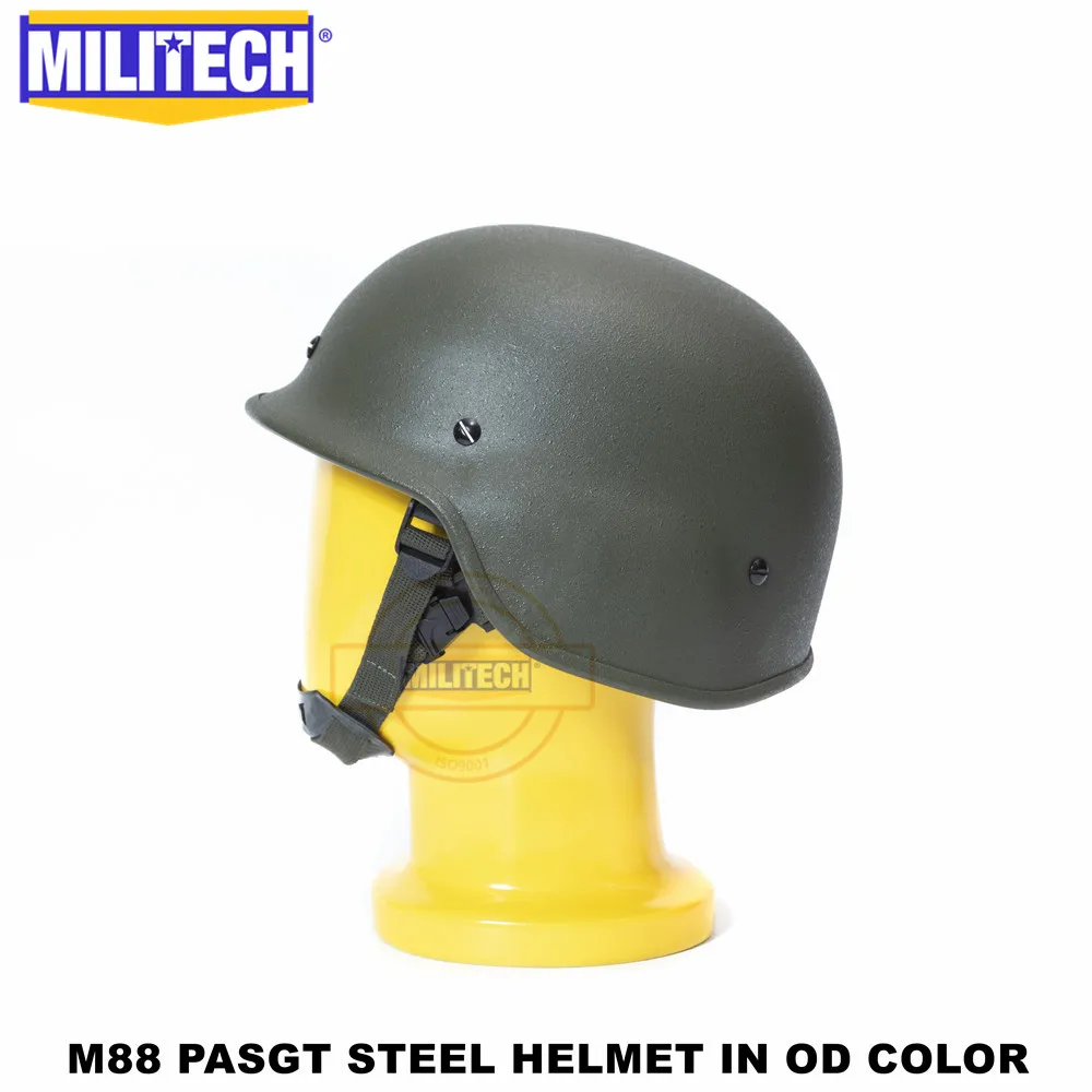 

MILITECH NIJ IIIA 3A M88 Steel Bullet Proof Helmet Steel Ballistic helmet PASGT Steel Bulletproof Helmet With Test Report