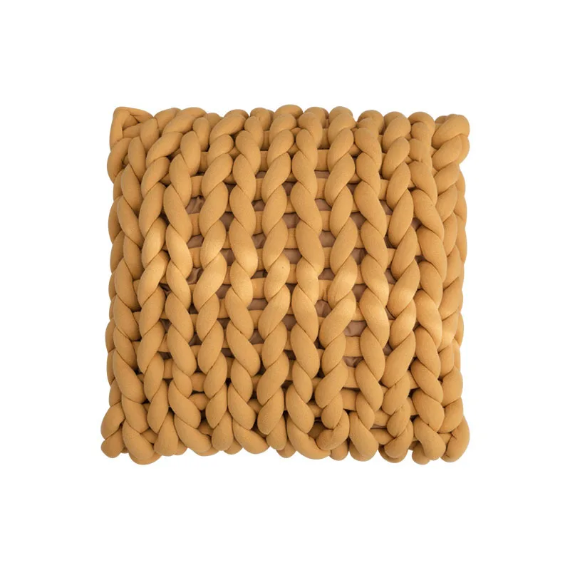 Индивидуальная однотонная подушка для дивана декоративная тканая Офисная