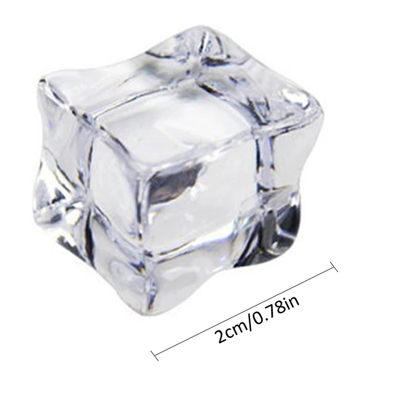 

60PCS Artificial Fruits Fake Lemon Slice Simulation Lemon Block Acrylic Ice Cube Sets Photography Props Wedding Party Home Decor