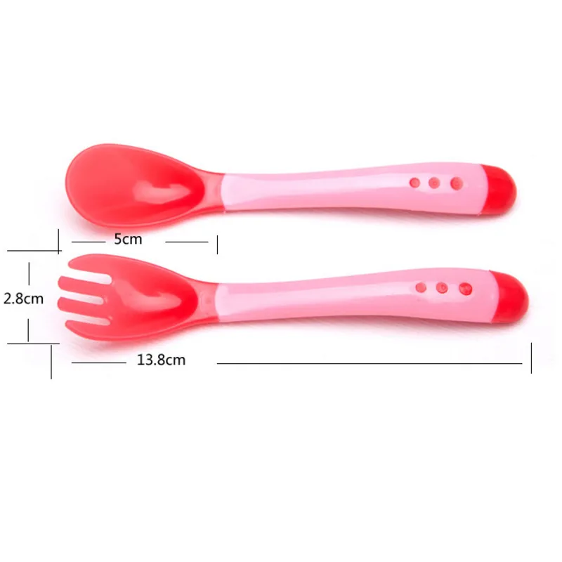 1 Набор для кормления ребенка столовая посуда с датчиком температуры силиконовая