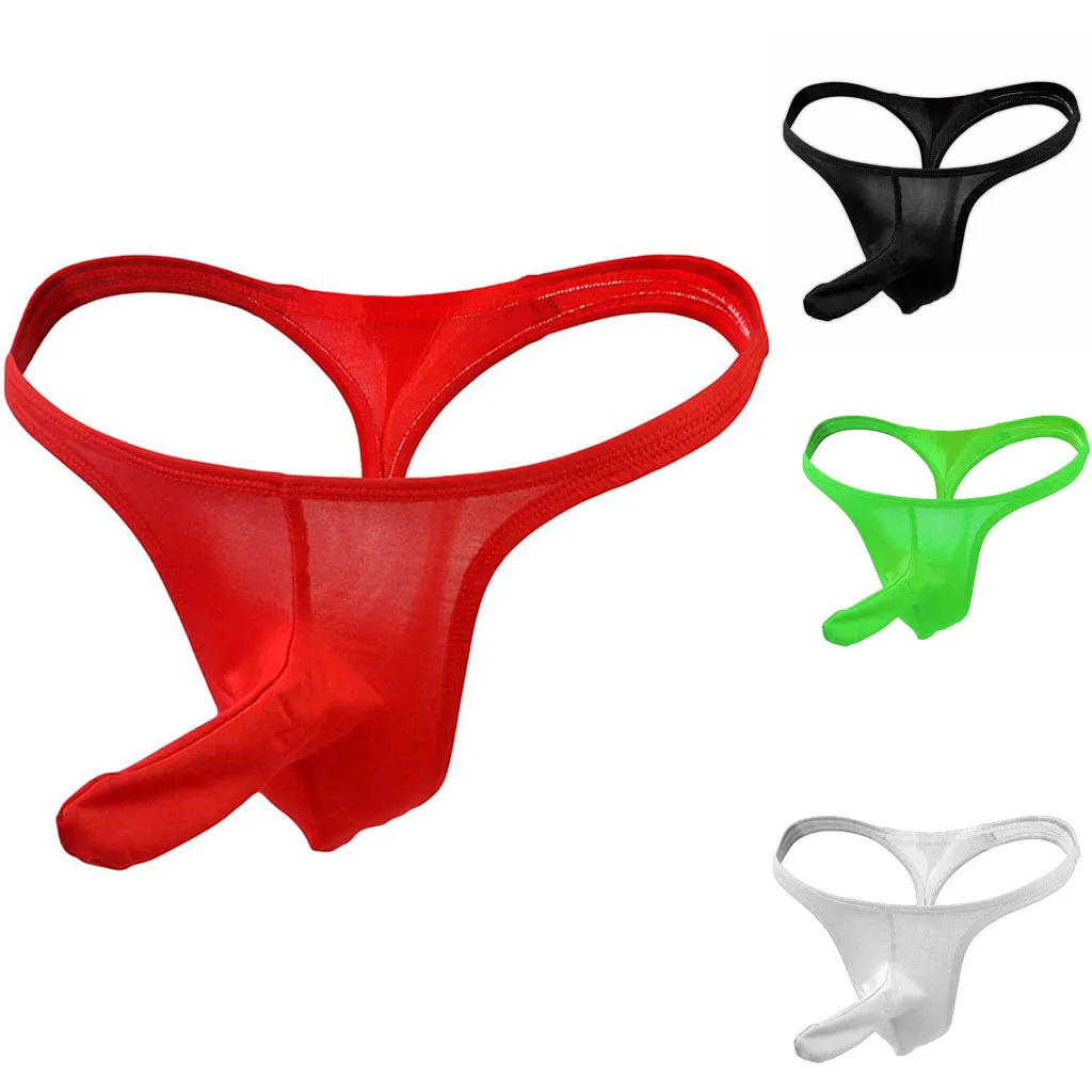 

Men Solid Panties Sexy Stretch G-string T-back Micro Thong Seamless Low Waist Breathable Jockstrap Gay Undrewear Erotic Lingerie