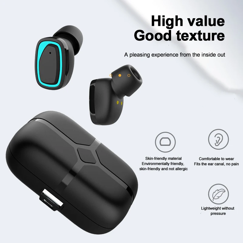 

TWS KS01 Smart Touch Three-screen Digital Display 5.0 Bluetooth Headset 2400 MAh Charging Box Stereo Sports Waterproof Earplugs