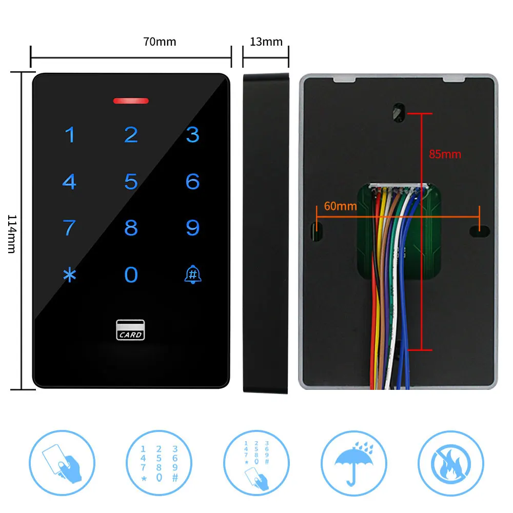 Система контроля допуска к двери комплект уличная IP68 Водонепроницаемая RFID