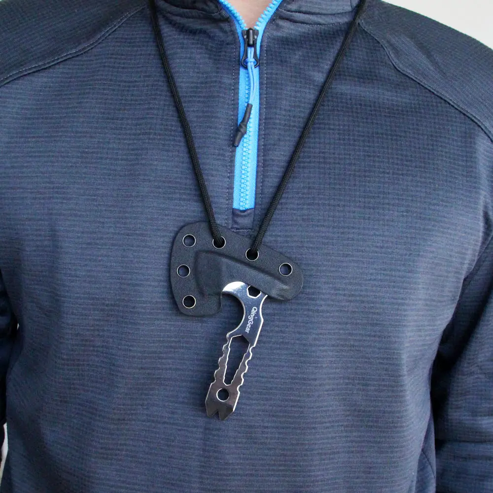 6 шт. QingGear Plus Hawkit шейный нож топор Съемник Гвоздей Мини-отвертка открывашка для