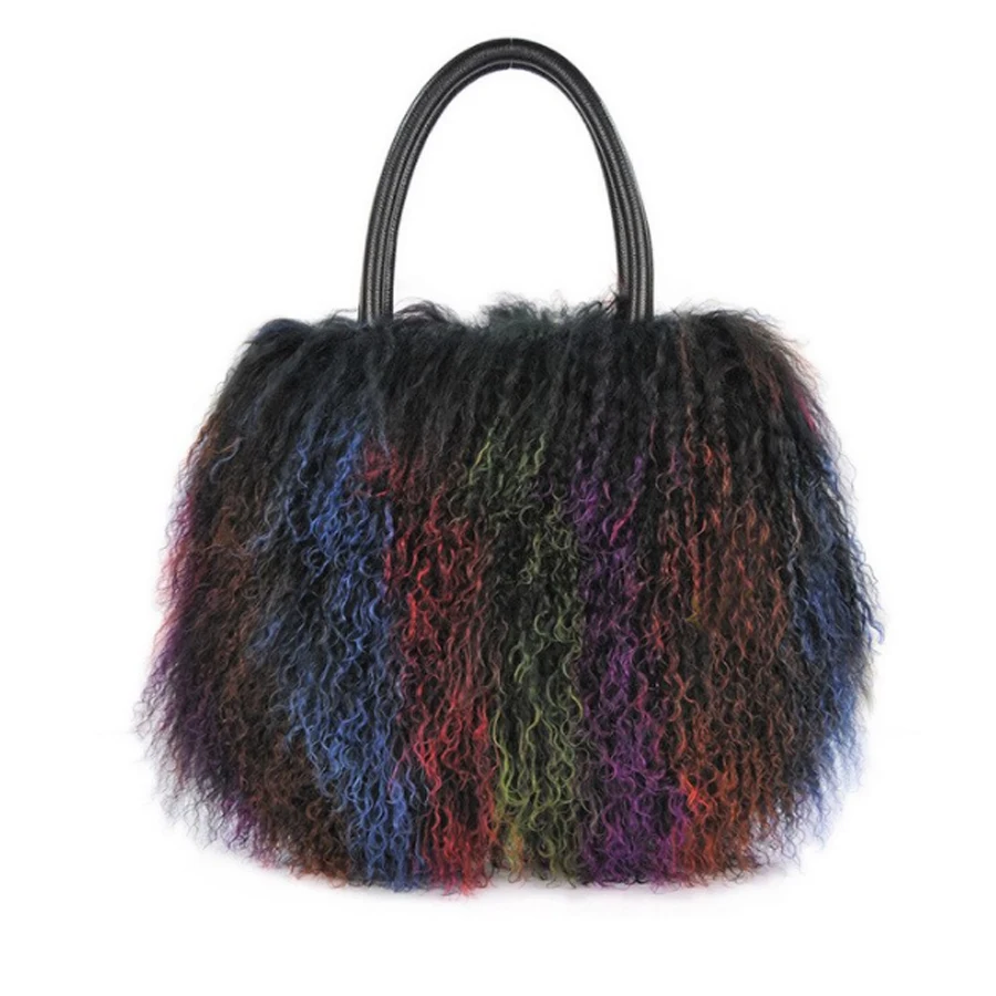 

Woman Real Fox Fur Bag Handbag Fashion Party Shoulder Bag Ladies Hand Bag 2021 New Arrival