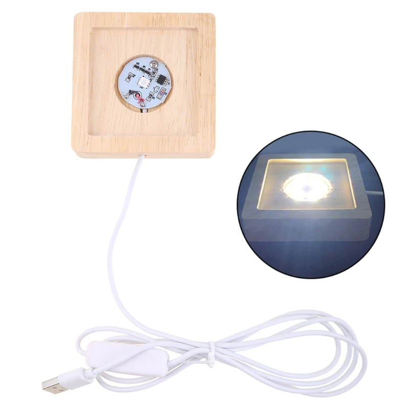 USB креативный 3D ночник с хрустальным шариком прикроватная лампа светящаяся