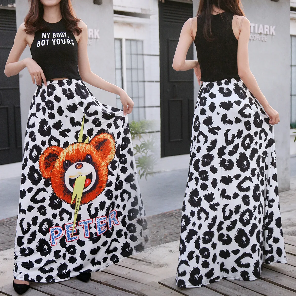 Юбка Bonjean Женская длинная плотная модная удлиненная с талией мышкой для молодых