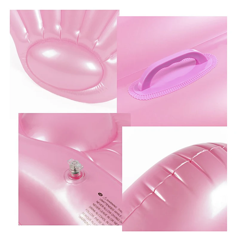 Плавательное кольцо в форме ракушки из розового золота 140 см|Надувные фигуры| |