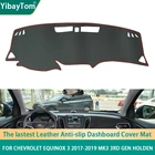 Прочный отличный дневной бортовой приборной панели, противоударный защитный коврик для Chevrolet Equinox 3 2017-2019 MK3 3-го поколения Holden