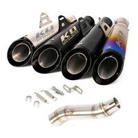 escape motorcycle exhaust mid link pipe and 51mm muffler stainless steel exhaust system for honda cbr300 cb300f until 2021