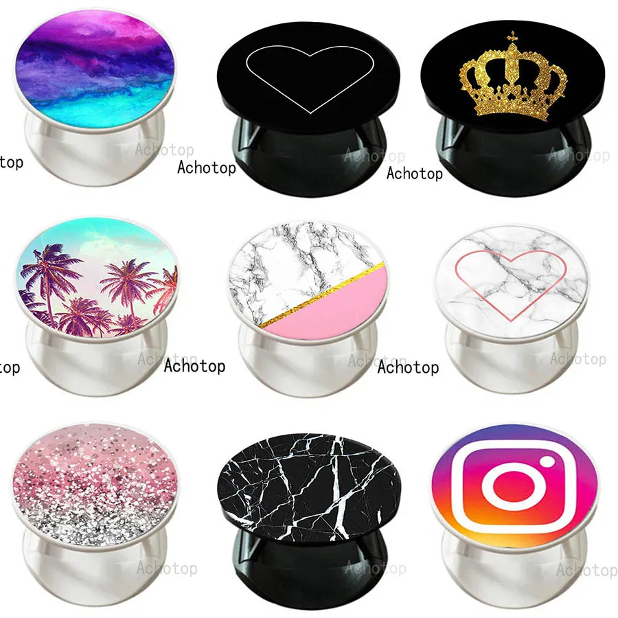 Мрамор всплывающее окно с выемками для пальцев кольцом держателем карманом