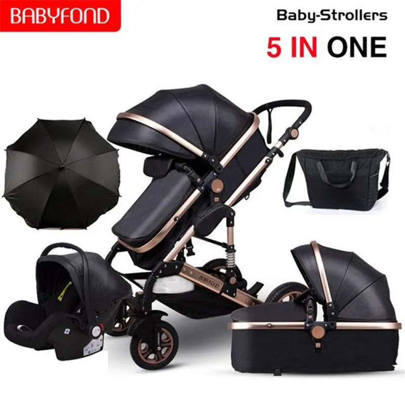 

3 in 1 Baby stroller Two Way Kid Car suspension Carriage folding Light Pram with Car seat newborn baby stroller