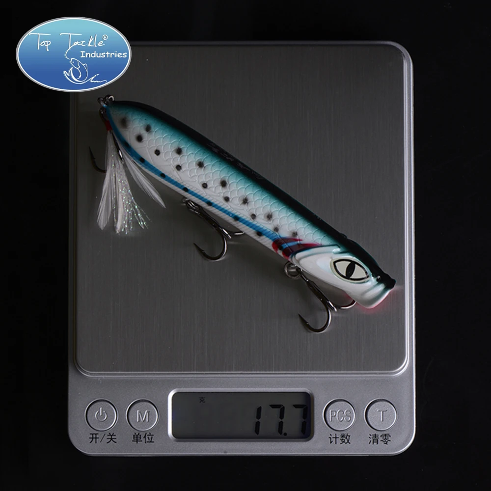 Topwater карандаш пресноводный карандаш светящийся глаз Приманка для рыбалки 100 мм 18 г