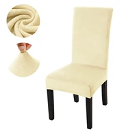 plush thick chair cover washable elastic stretch winter warm velvet chair protector case kitchen restaurant housse de chaise
