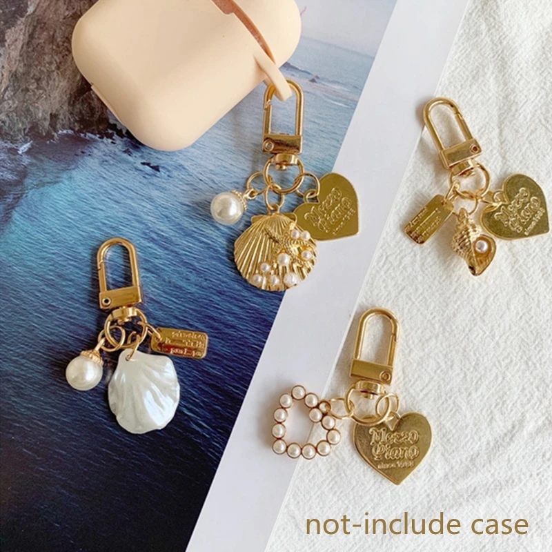 

Роскошный Жемчужный чехол в форме сердца, Морская звезда, ремешок для Apple AirPods Pro, милый чехол с цепочкой для ключей для Samsung, Bluetooth-наушников, к...