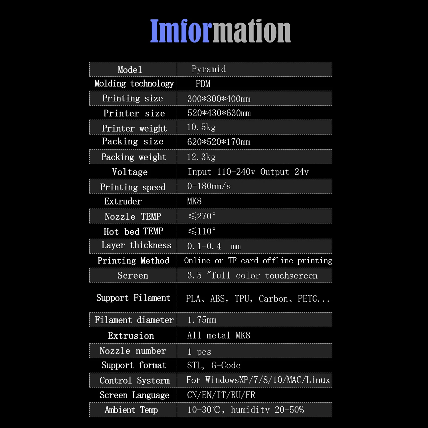 Набор для сборки 3D принтера бесшумная печать цельнометаллический экструдер