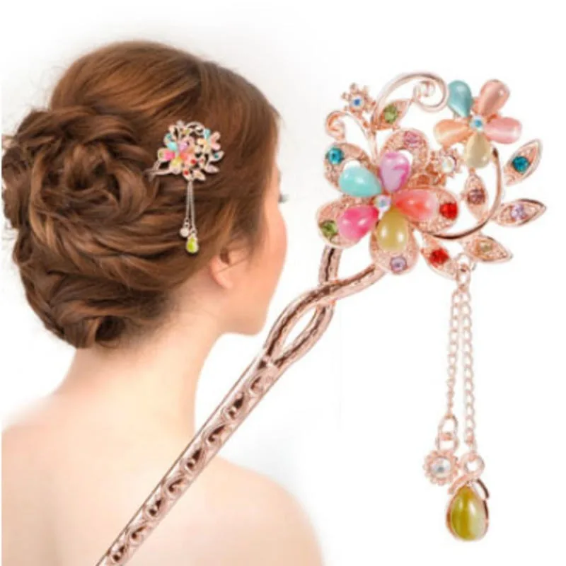 Элегантные сексуальные украшения для волос заколка с цветами аксессуары в