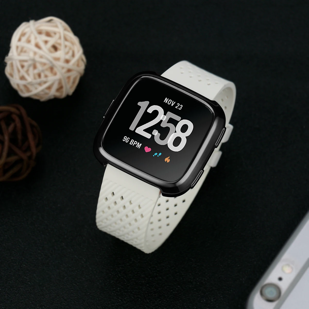 Чехол для часов из ТПУ с гальваническим покрытием Fitbit Versa защитный чехол полной