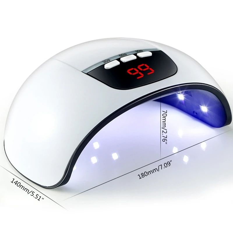 

54W Nail Lamp UV Dryer LED Gel Timer Settings Manicure Machine Curing Light
