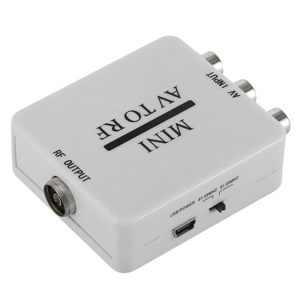 Мини-преобразователь RCA в RF Переходник AV для видео аудио HD ТВ VHS VCR DVD усилитель