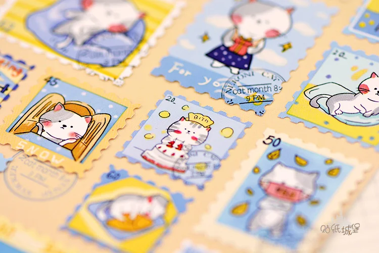 22 шт/1 лист Креативная печать стиль ПВХ водонепроницаемый Kawaii стикер японский мультфильм животное DIY милый стикер этикетка s Скрапбукинг