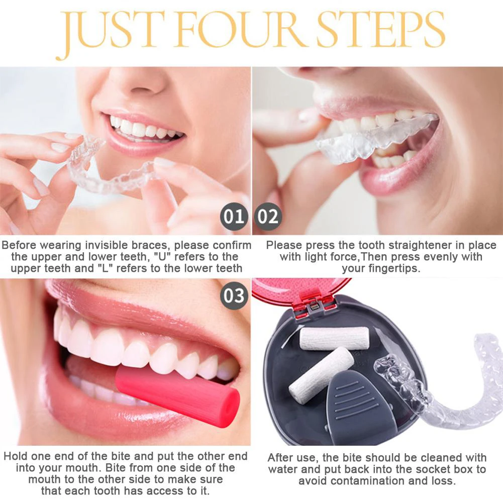 

1Pair Tooth Aligner Chewies Aligners Tray Seaters Teether Teeth Chew Patient Newborn Chewable Nursing Tooth Care Protector