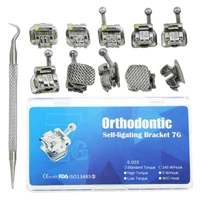 dental orthodontic self ligating standard torque bracket braces 7g 0 022 slot 345 hooks