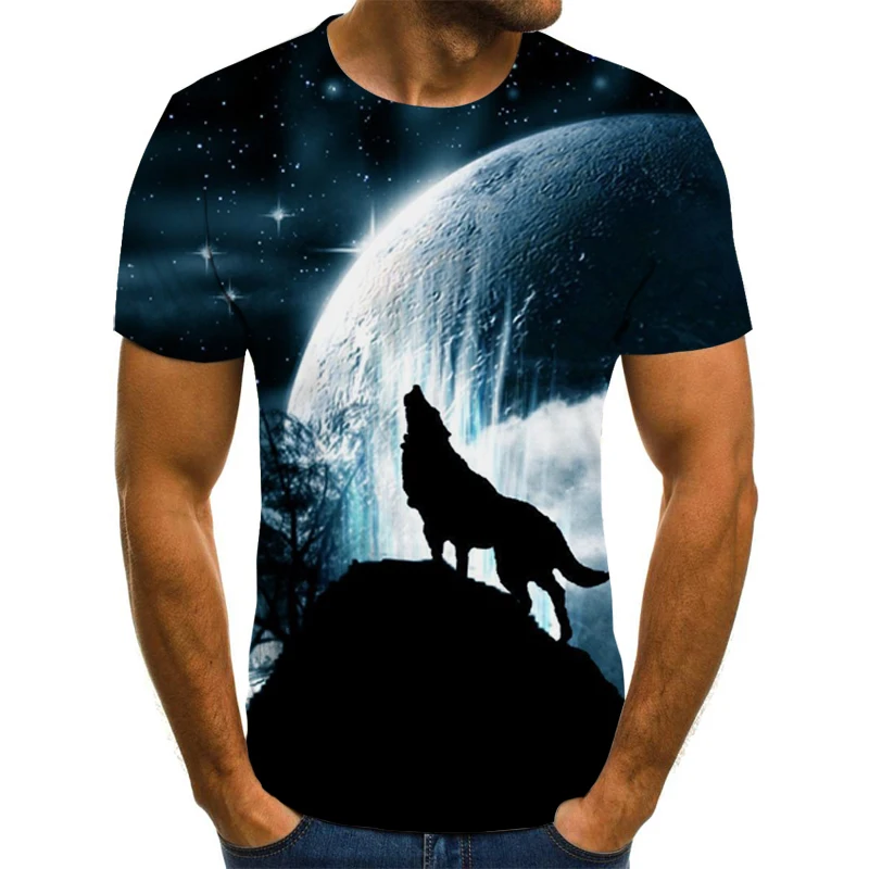 

New Summer 3D Printing Men's T-shirt Animal Short Sleeve Harajuku Tees Men Women O-neck Oversized Top