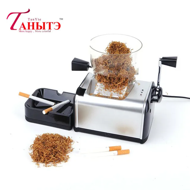 8mm Tube Silver Electric Automatic Cigarette Rolling Machine Tobacco Roller Maker Inject Portable Smoking Tool Men Gadgets Gift