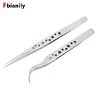 Набор инструментов, промышленные щипцы из нержавеющей стали, антистатические, изогнутые, прямые