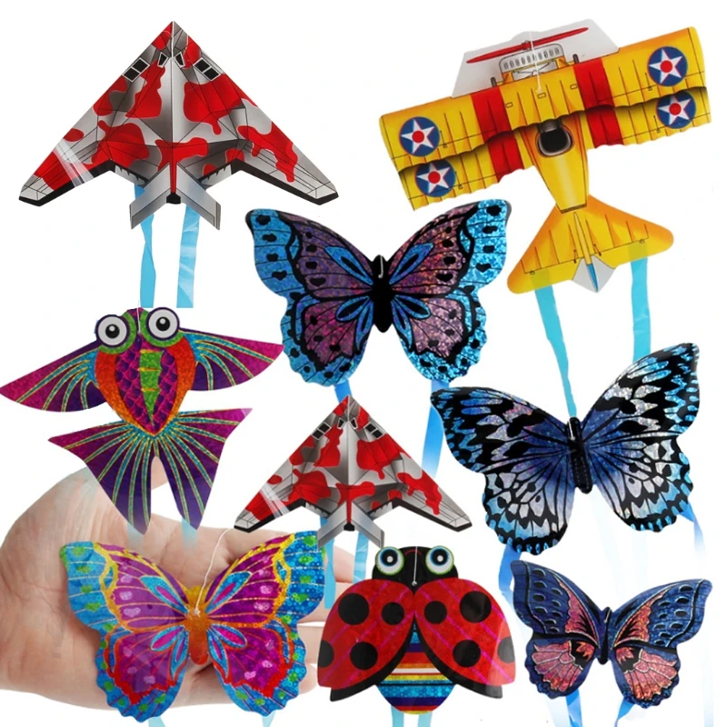 

Cartoon Insect Aircraft Mini String Flying Kites Toy Children Gift Outdoor Sport J2HD