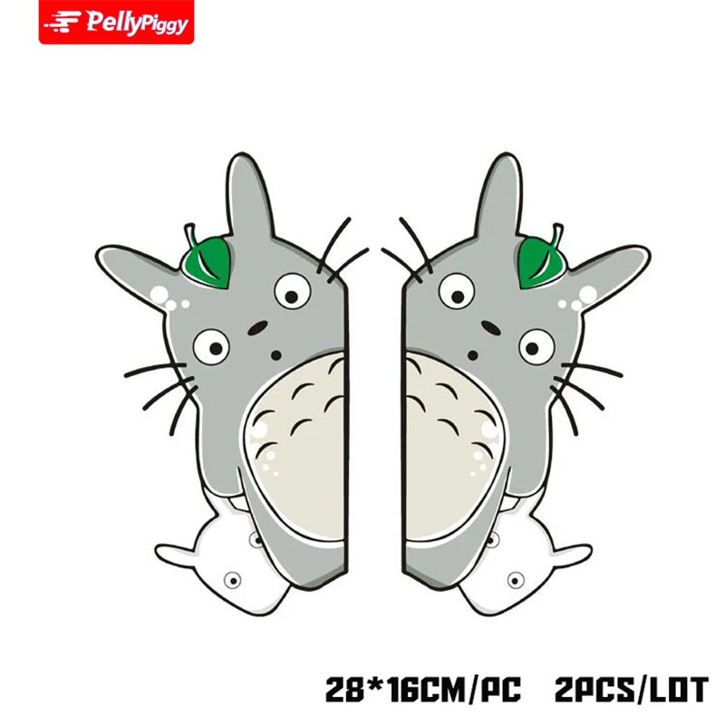 

2pcs/lot Lovely Totoro Car Sticker Totoro is peeping you Car Styling Sticker Reflective Vinyl Decal Auto Decoration Decals