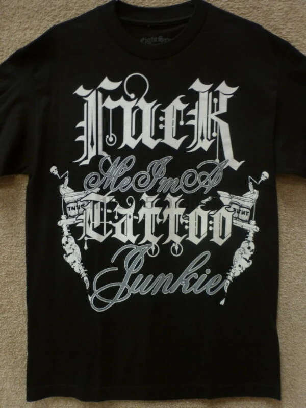 

187 Inc Men T-shirt Tattoo Junkie -- Color Black