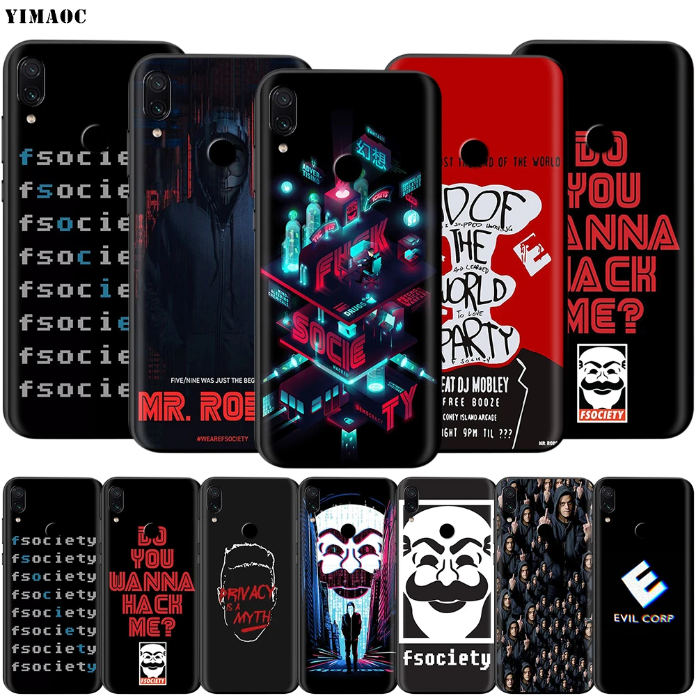 Чехол Mr Robot для Xiaomi Redmi MI Note MAX 3 6 6A 7 8 9 9A 9C 10 se A1 A2 Lite GO F1 A3 K30 Poco F2 Pro|Бамперы| |