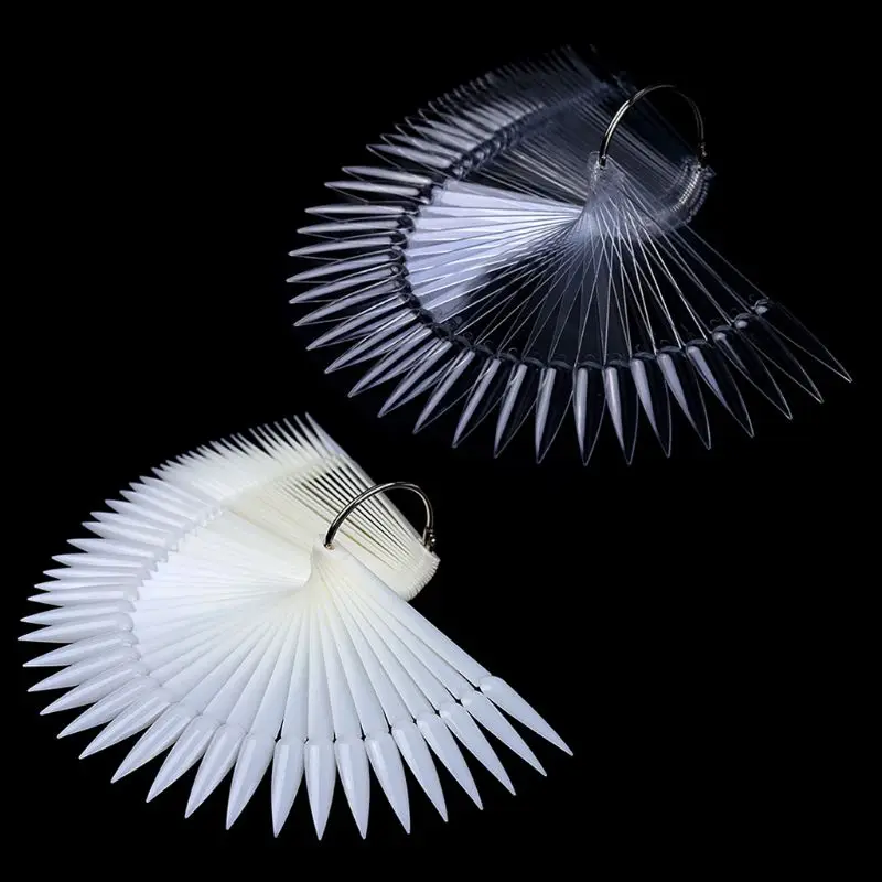 50 шт./упак. ногтей Дисплей палочки ОБРАЗЦЫ показаны карты веерообразных Ложные