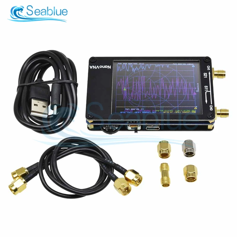 Цифровой анализатор сети NanoVNA измеритель 2 8 дюймов MF HF VHF UHF USB 50 кгц 900 МГц| |