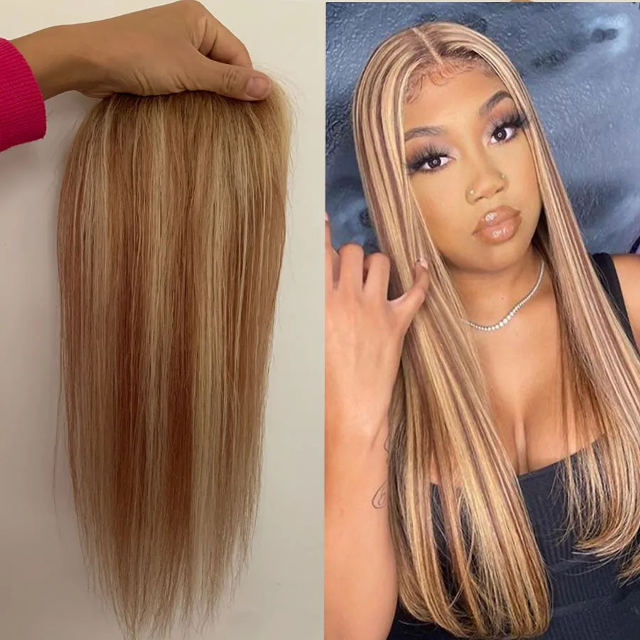 Выделите коричневый и блондинка Цвет Toupee10 20inch прямые подойдет как для