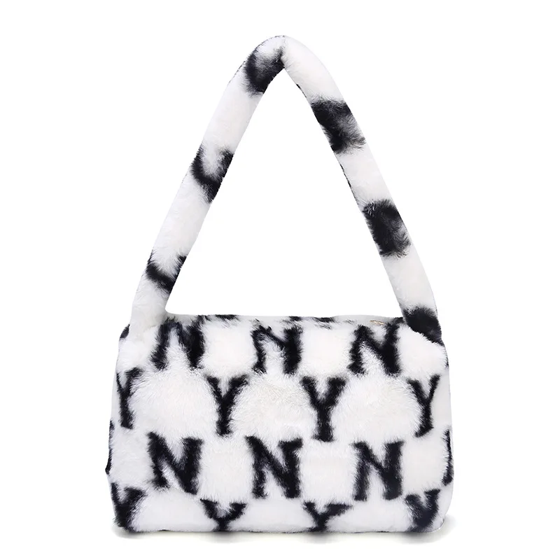 

Мини-сумки для женщин, новинка 2021, роскошные дизайнерские сумки, плюшевая женская сумка с леопардовым принтом, маленькая модная женская сум...