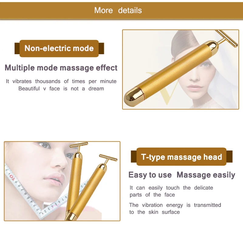 Роликовый массажер Energy Beauty Bar для похудения и лица устройство подтяжки кожи 24k