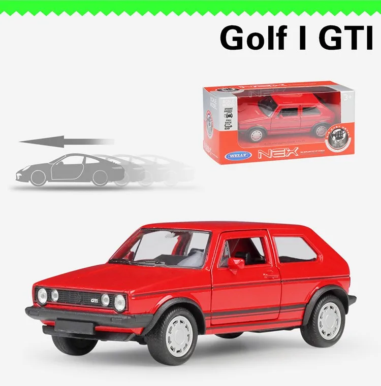 Hot 1:36 Golf-GTI Alloy Car Model,Simulated Die Cast Metal Open Door Pullback Toy Model,Children's Birthday Gift,Free Shippin