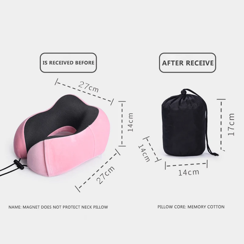 Автомобиль U образная подушка шеи пены памяти подушки мягкие медленный отскок