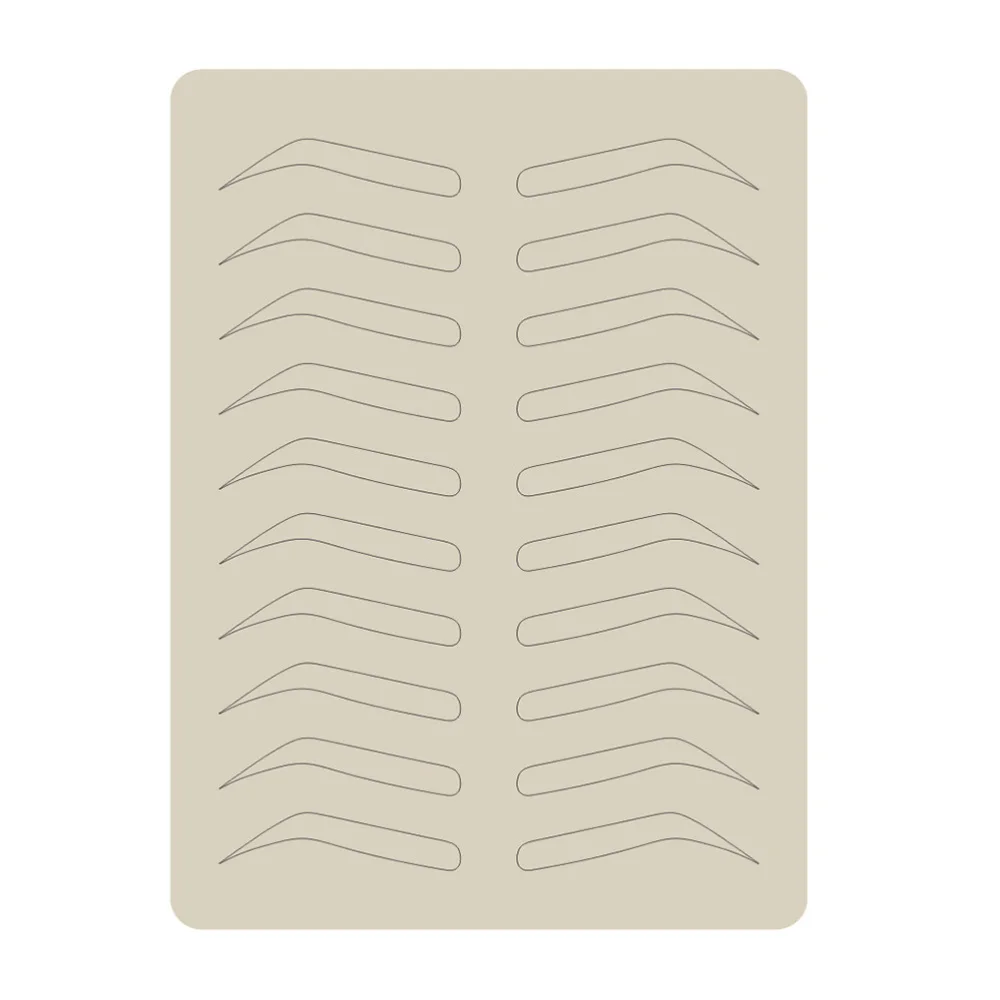 

4 Sheets Embroidered Practice Skin Semi-permanent Tattooed Imitation Leather Simulated Tattooing Practice Skin fo