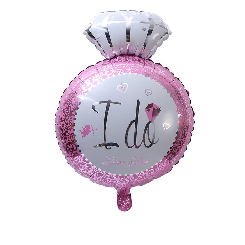 

1Pc Diamond Ring Foil Balloon Wedding Decoration Engagement Valentine's Day Ring Balloons Anniversary Party Decorations