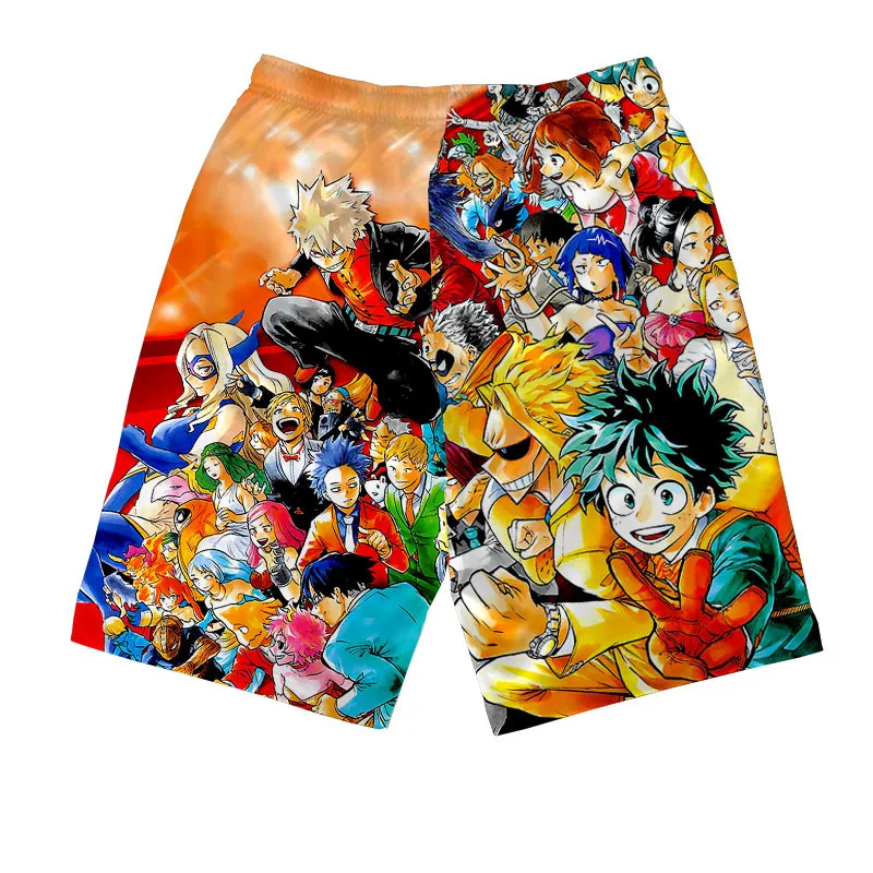 cosplay Anime My Hero Academia Midoriya Izuku Bakugou Katsuki Todoroki Shouto 3D printed beach pants shorts summer | Тематическая