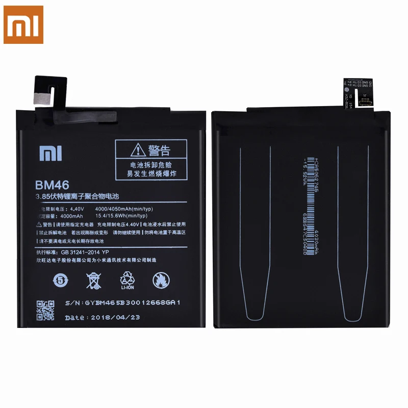 BM46 телефон батарея для Xiaomi Redmi Note 3 Батарея 4050 мАч запасные батареи