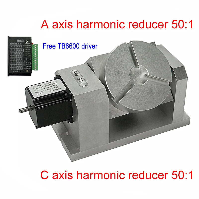 

Фрезерный станок с ЧПУ, 4-я 5-я роторная ось A C, редуктор гармоник без гистерезиса, коробка передач 50:1 57, привод шагового двигателя, делительна...