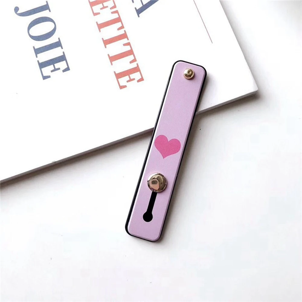Pink Heart Мультяшный силиконовый держатель для iPhone Xr держатели для мобильных телефонов подставка Универсальный Ремень кронштейн Браслет Сцепление крепление палец для Xiaomi - Цвет: Pink Heart