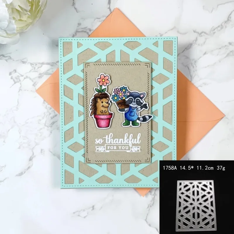 

Новинка 2021, прямоугольные металлические Вырубные штампы в сетку, сделай сам, скрапбукинг, тиснение, бумага, фоторамка, штампы, ремесленный ш...