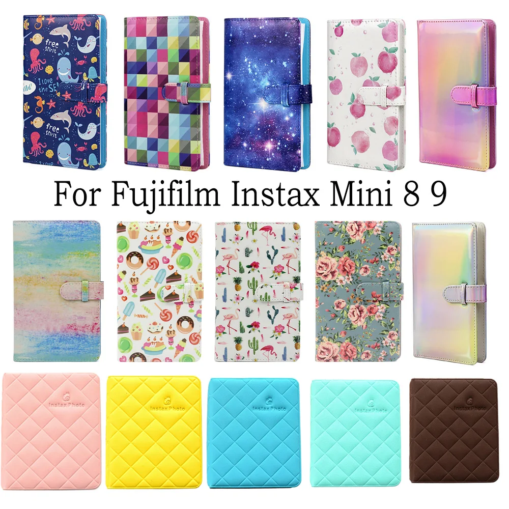 

Gosear Fashion PU Leather Photo Film Album Book for Fujifilm Instax Mini 8 9 7S 7C 25 70 90 3inch Paper Mini Films 96-Pocket